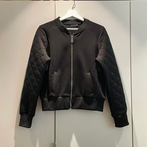 Bershka. BSKGIRL all black bomber jacket.